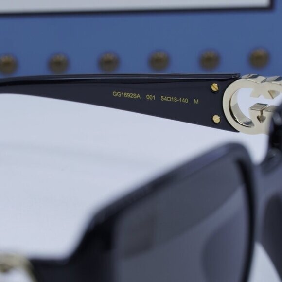 Gucci GG1692SA 001 Square Sunglasses - Black/Grey main image 7